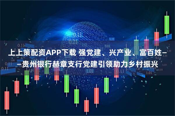 上上策配资APP下载 强党建、兴产业、富百姓——贵州银行赫章支行党建引领助力乡村振兴